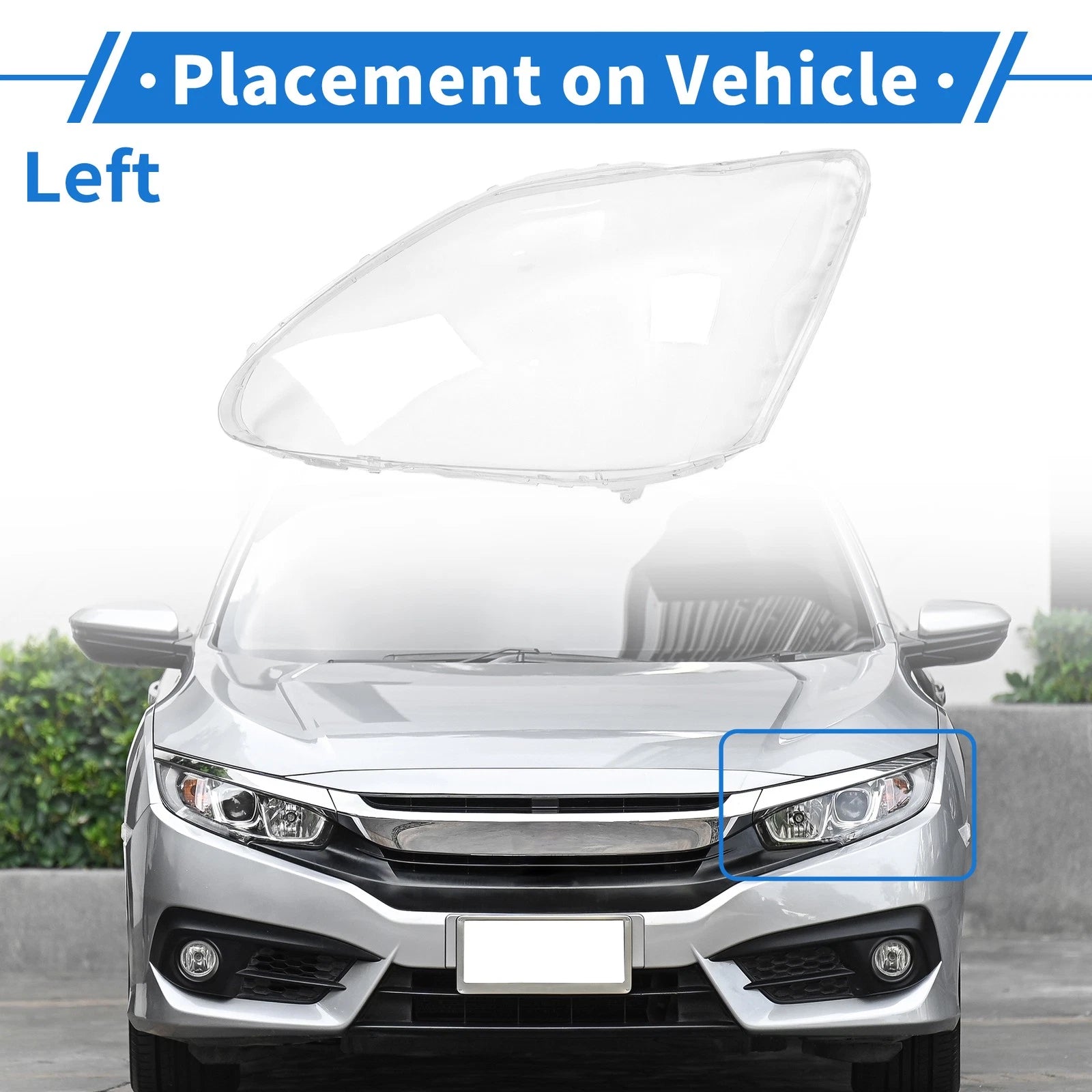 Headlight Lens Cover Front Left Replacement for Lexus LS430 (2004–2006)