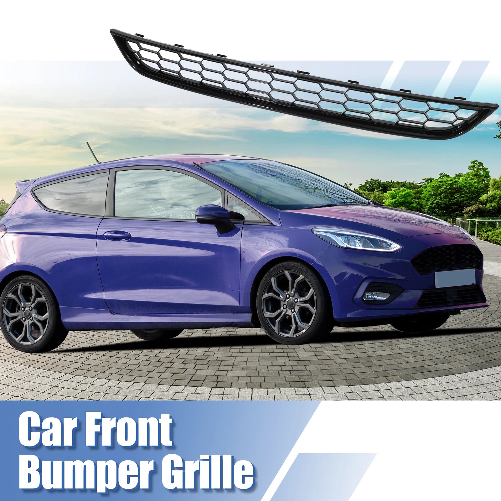 Front Lower Bumper Grille Cover Trim for Ford Fiesta (2013–2017)