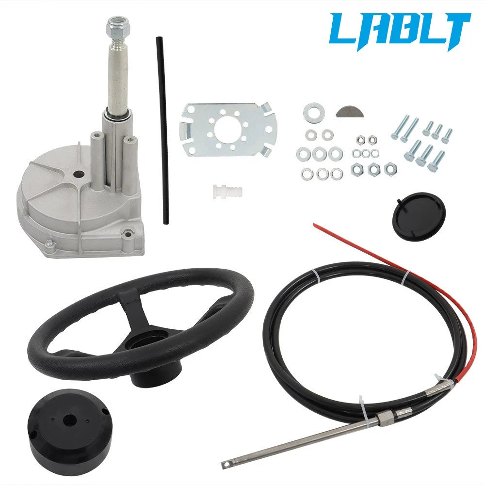 Boat Rotary Steering System Outboard Kit for Marine (14 Feet)