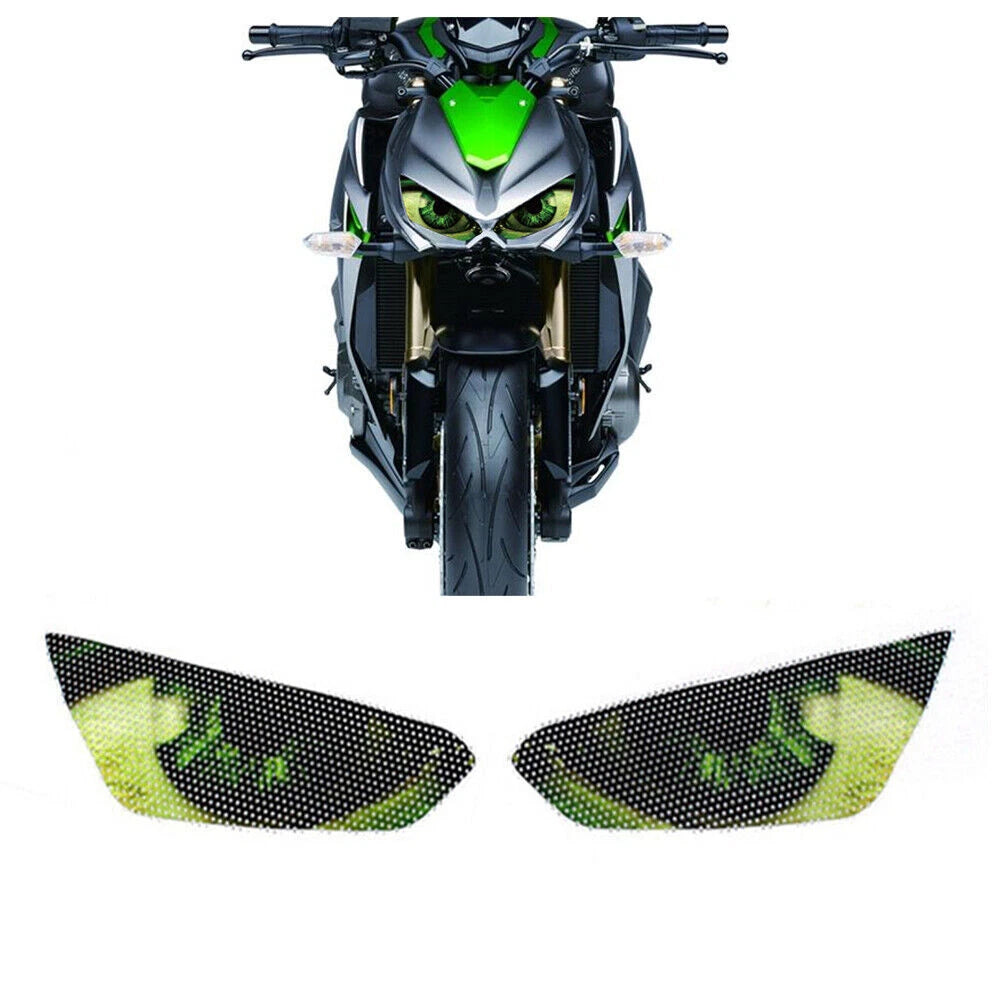 Headlight Protection Stickers for Kawasaki Z1000 (2014–2016) Green Eye