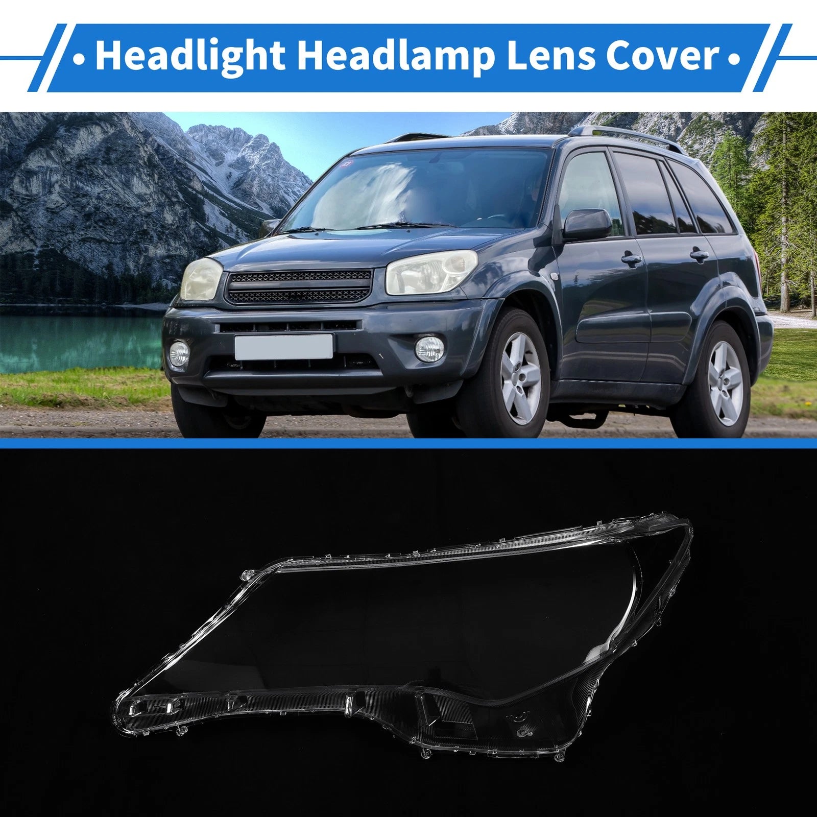 Headlight Lens Cover Front Left OEM Replacement for Toyota RAV4 (2013–2015)