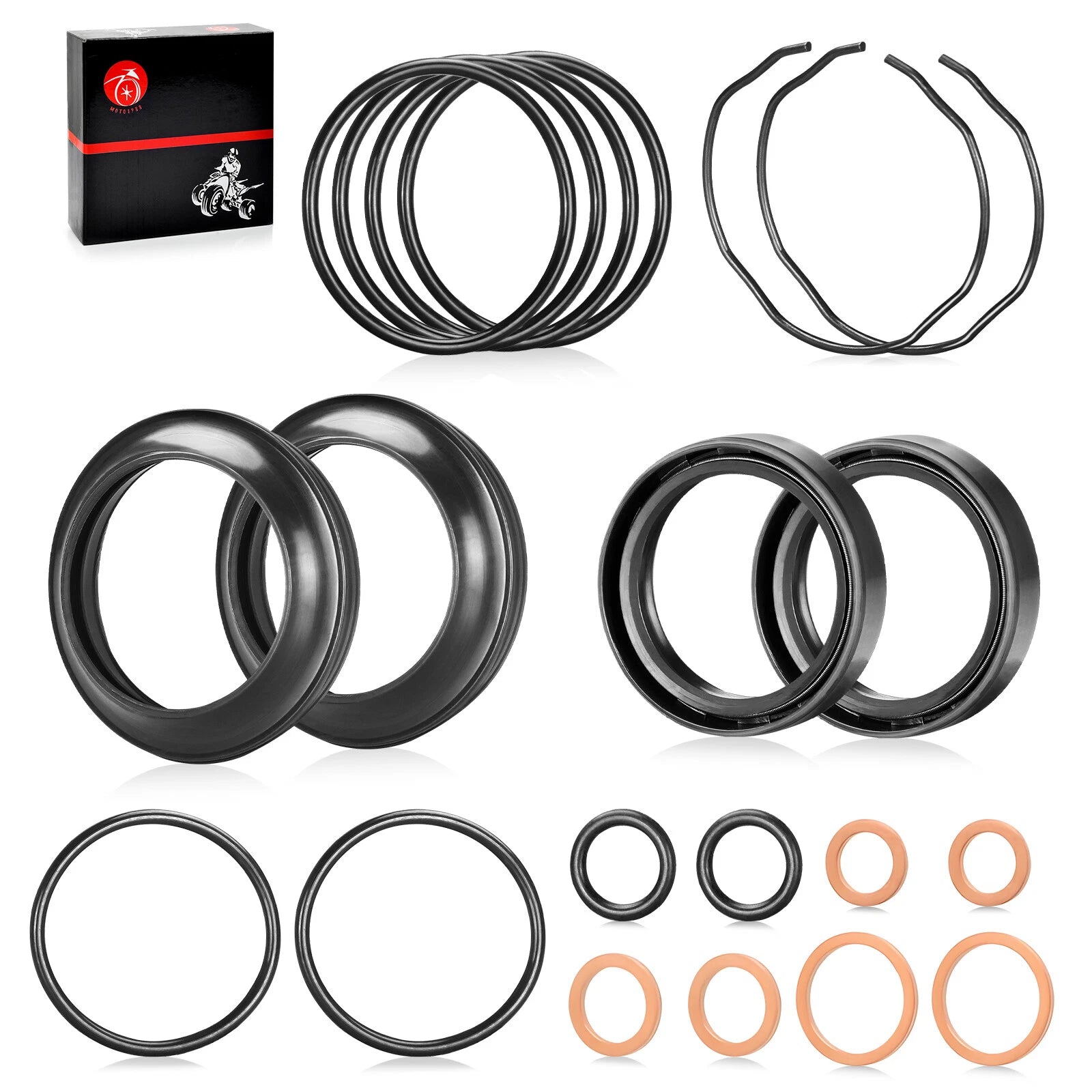 Fork Dust Oil Seals Kit for Suzuki GSX-R600 GSX-R750 GSF1200 RF900R (1996–2008)