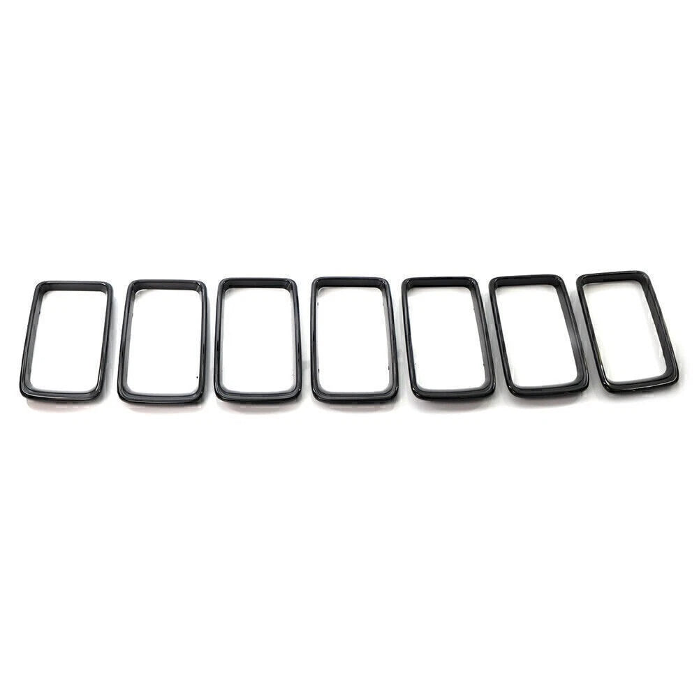 7X Gloss Black Front Grille Trim for Jeep Grand Cherokee (2014–2016)