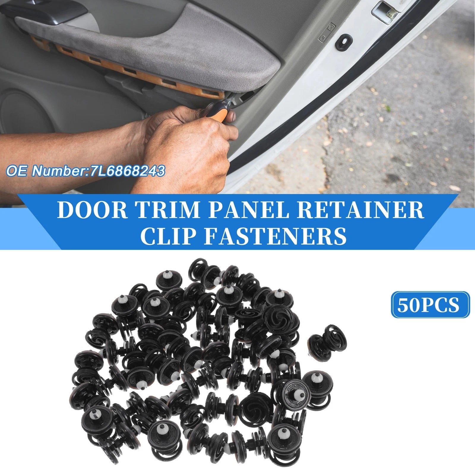 Door Panel Trim Retainer Clips 50 Pack for Audi A5 Quattro (2008–2023)