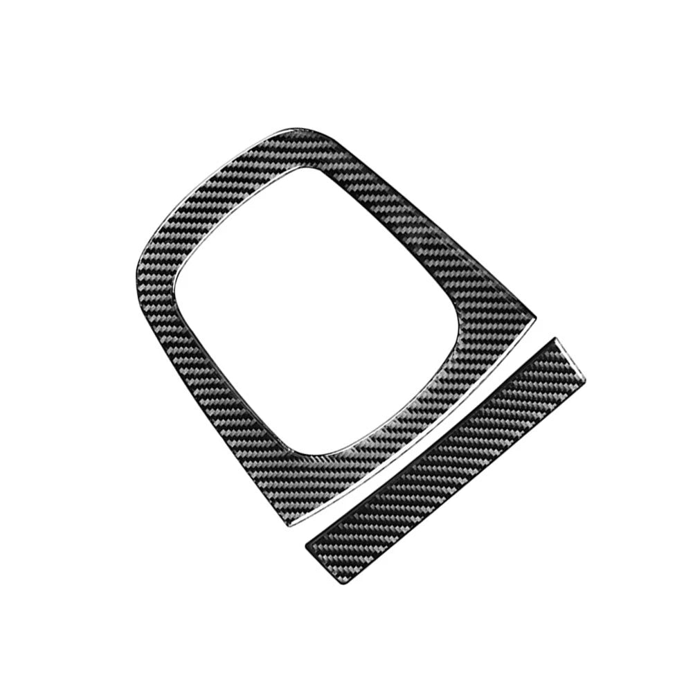 2X Carbon Black Gear Shift Panel Trim for Audi Q3 (2013–2018)