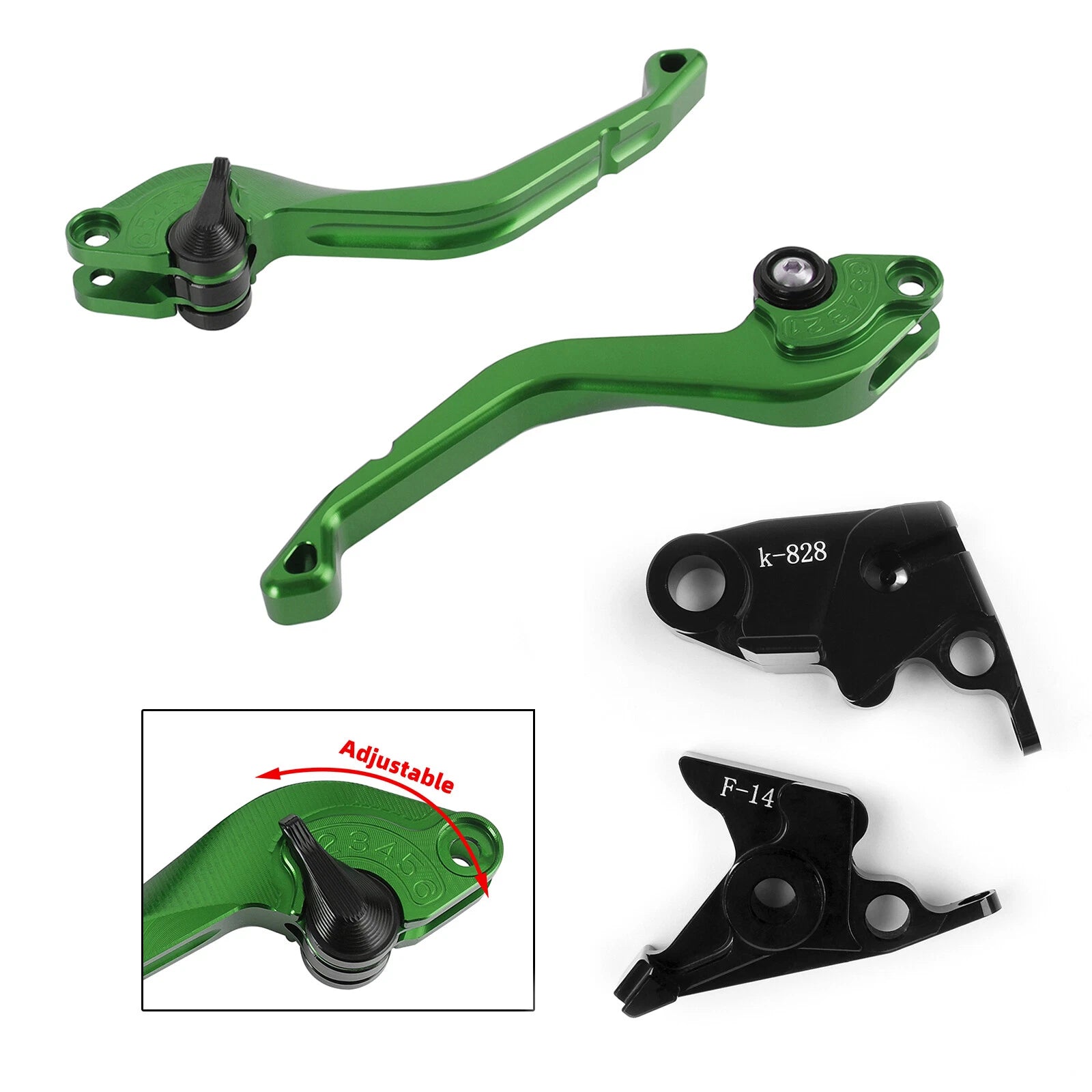 CNC Short Clutch Brake Lever for Kawasaki ZZR600 ZX6R ZX9R ZX10R Z1000 (1990–2023)