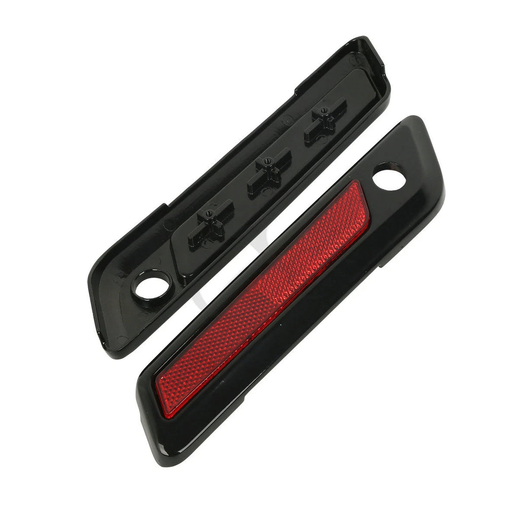 Black Saddlebag Hinge Latch Covers for Harley Street Electra Glide (2014–2024)