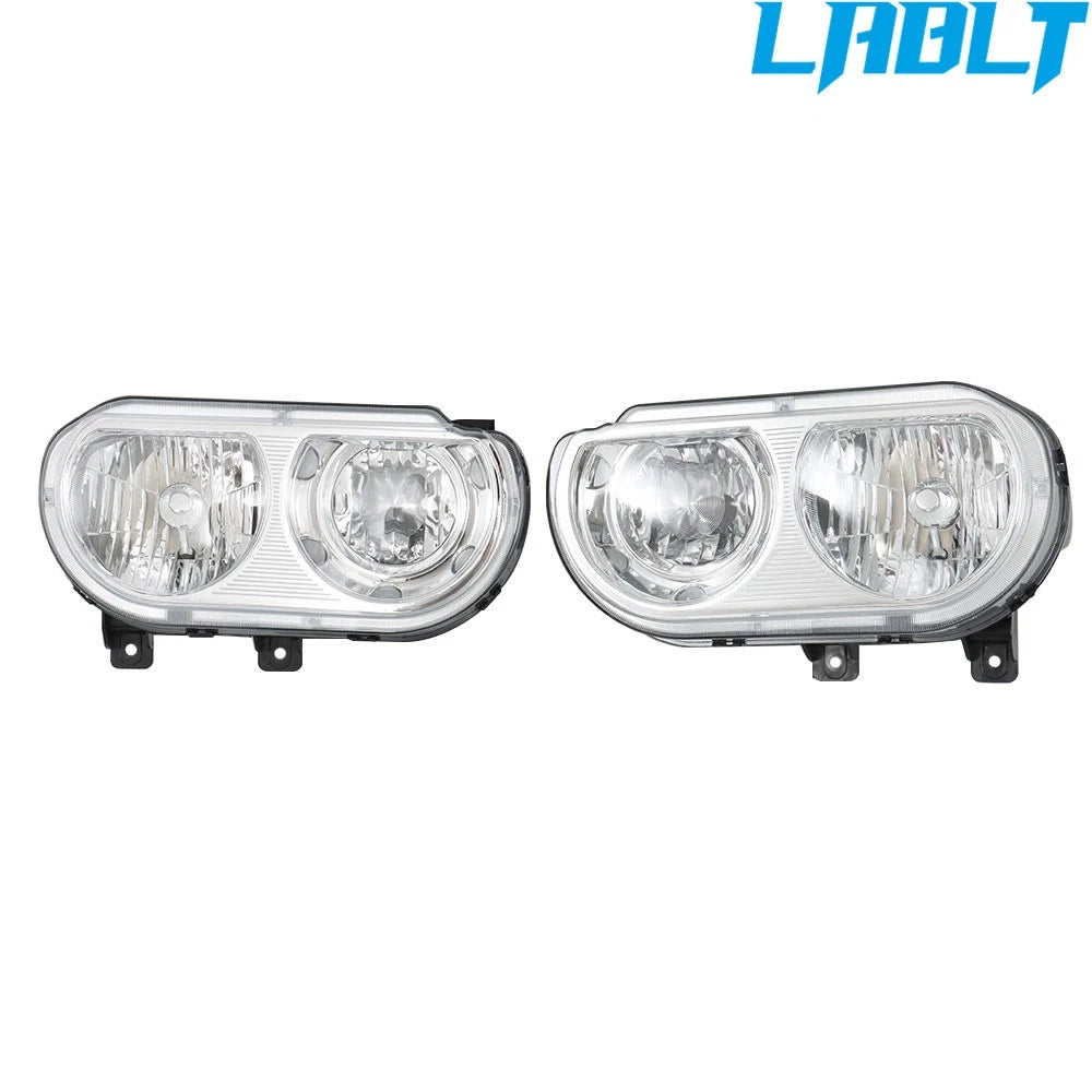Set of 2 Halogen Headlights for Dodge Challenger (2008–2014)