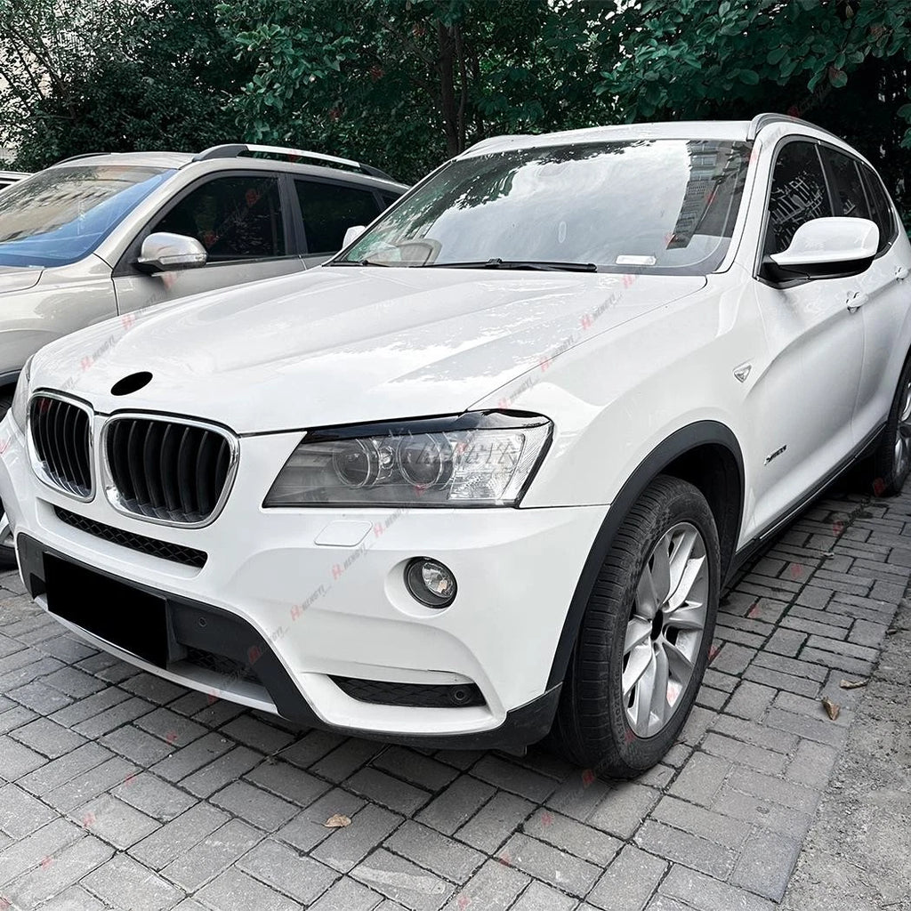 Pair of Black Headlight Eye Lids Covers for BMW X3 F25 (2011–2013)