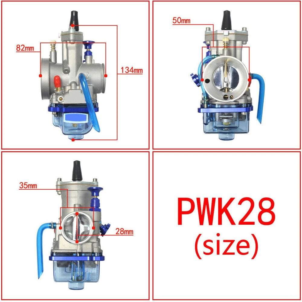 28mm Carburetor Carb PWK28 for ATV Motorcycle 125-250cc (2/4-Stroke)