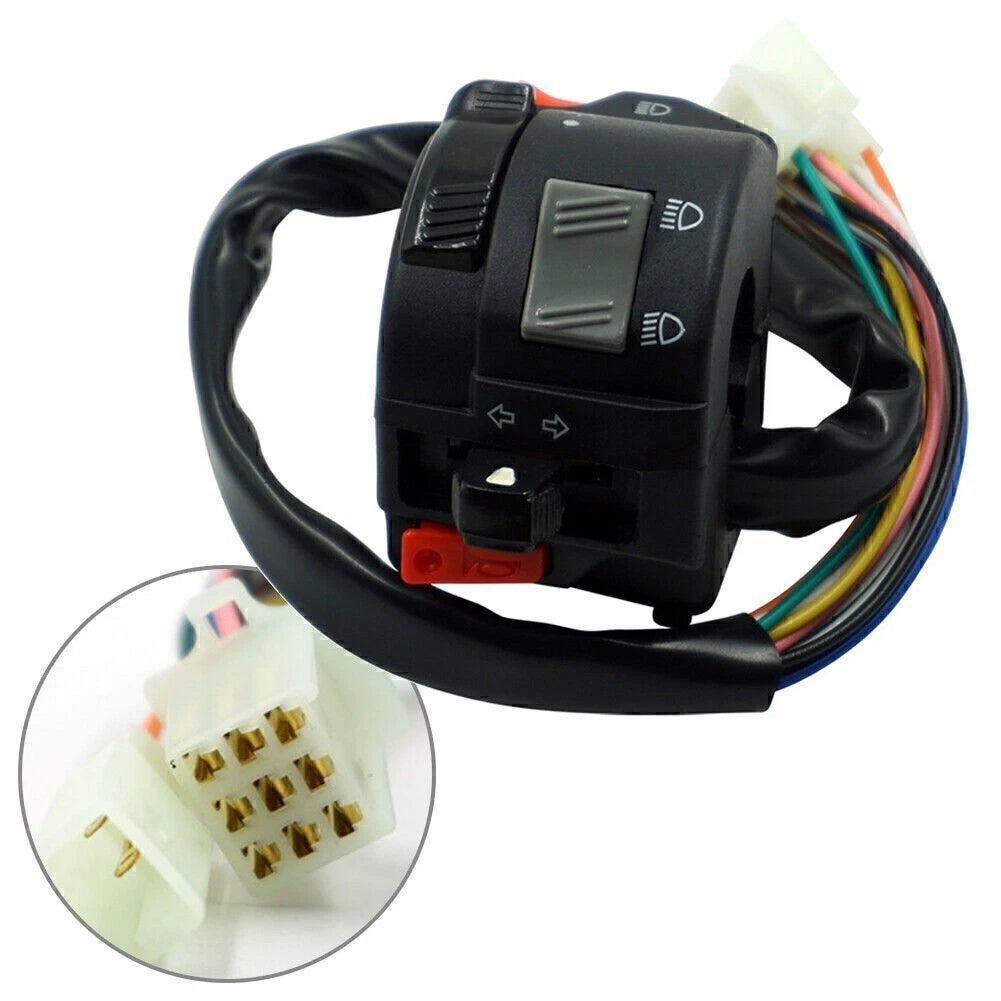 Horn Button Turn Signal Fog Light Controller Switch for Motorcycles (22MM)