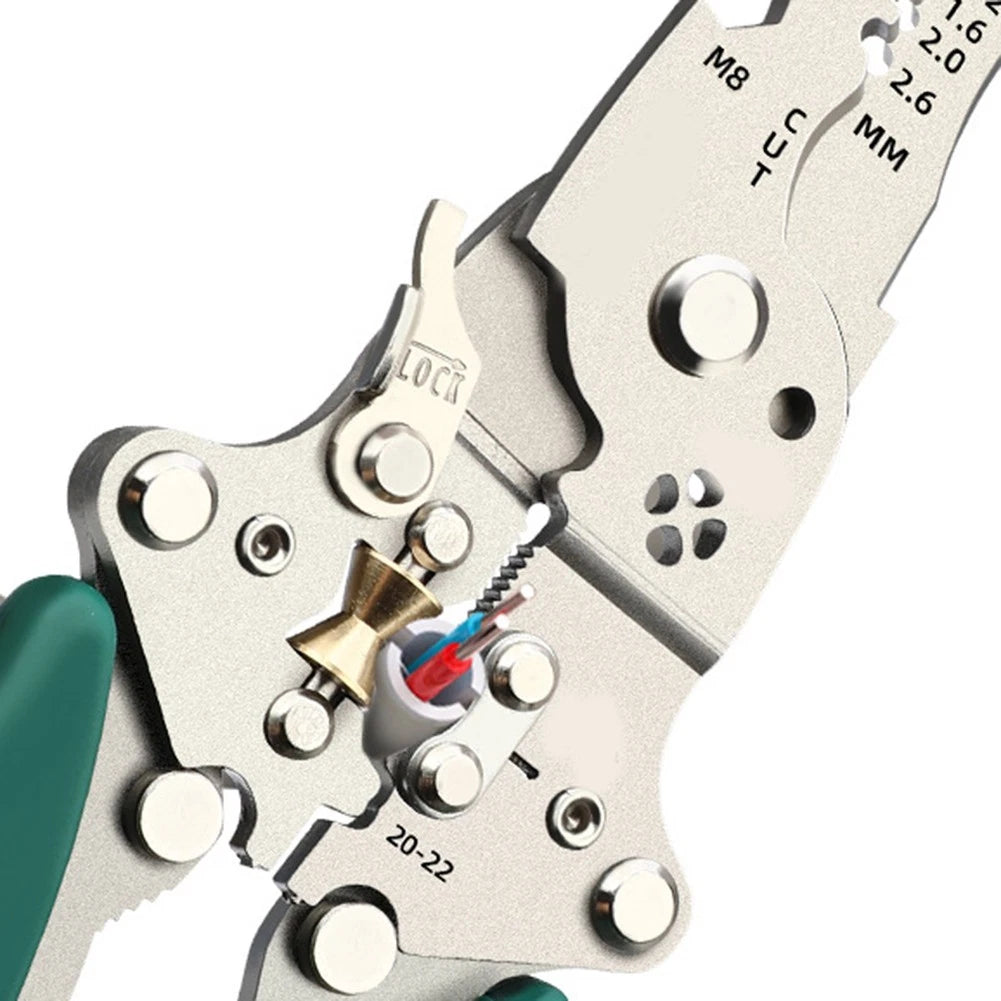 Folding Wire Stripping Tool with Ergonomic Grip for Comfort and Control