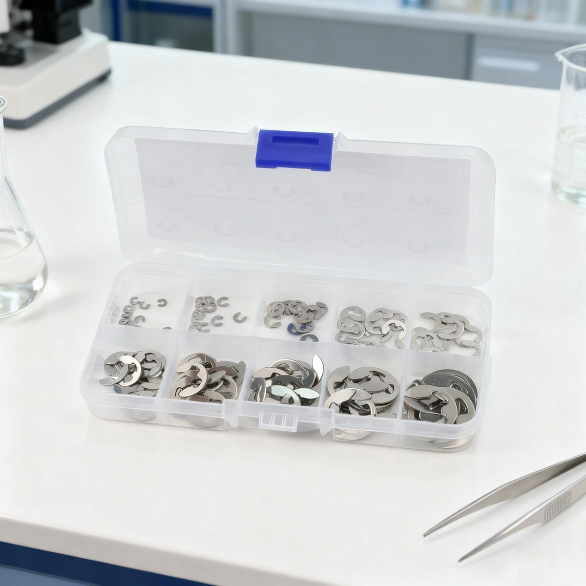 304 Stainless Steel Retaining Ring Kit for Smooth Surface (120pcs)