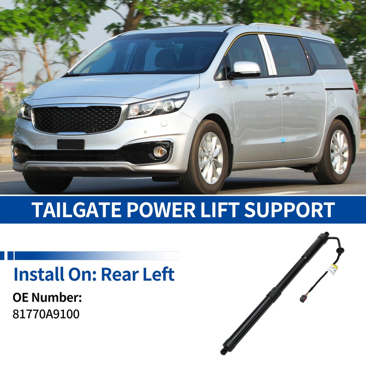 Rear Left Tailgate Power Lift Support for Kia Sedona (2015–2021) No. 81770A9100