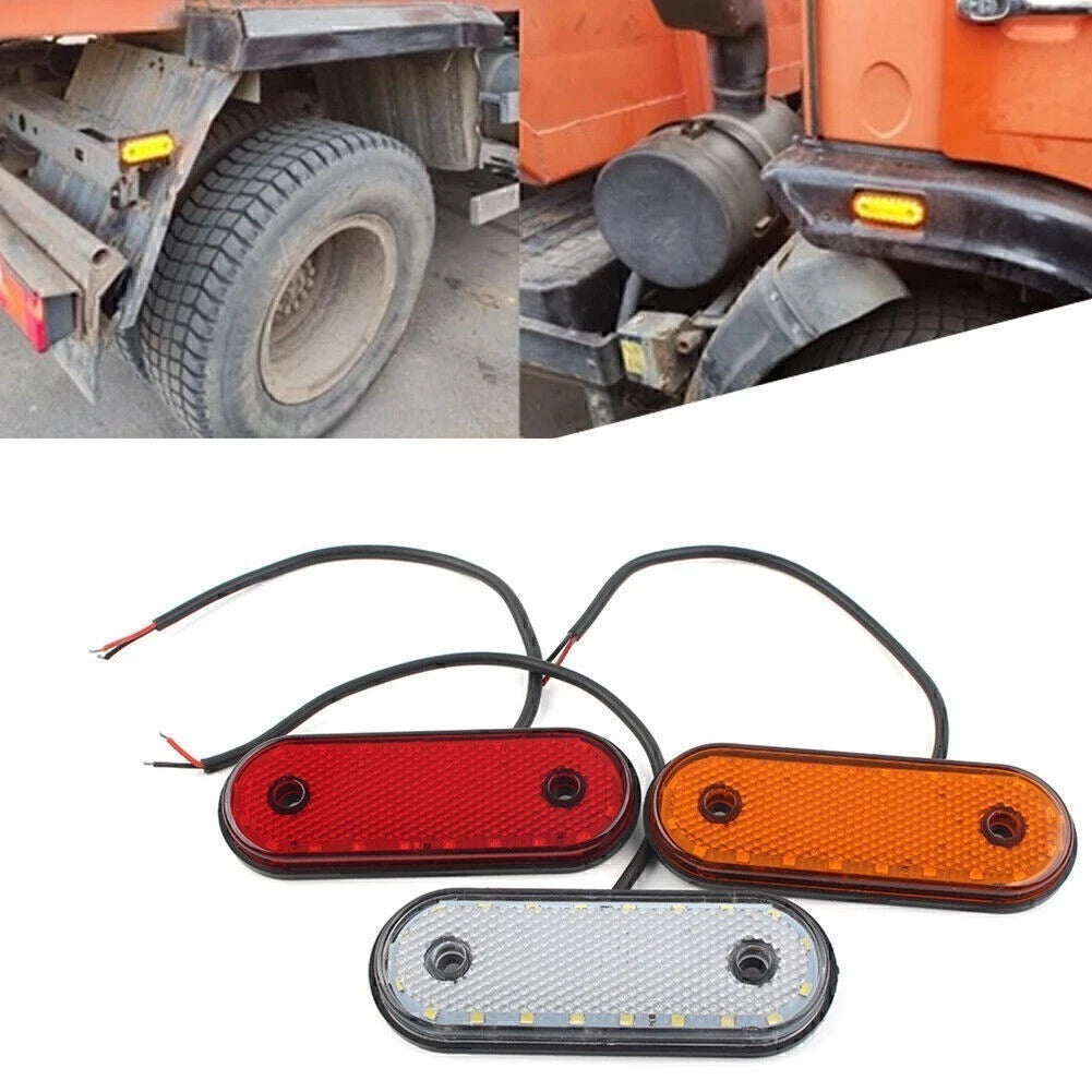 24V 20 LED Oval Side Marker Indicator Light for Trailer Truck (Fit)