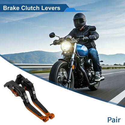 Short/Long Brake Clutch Levers for Yamaha YZF-R1 (2004–2008) Black/Orange