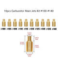 10pcs Carburetor Main Jet for PWK PE OKO CVK (#100-#140)