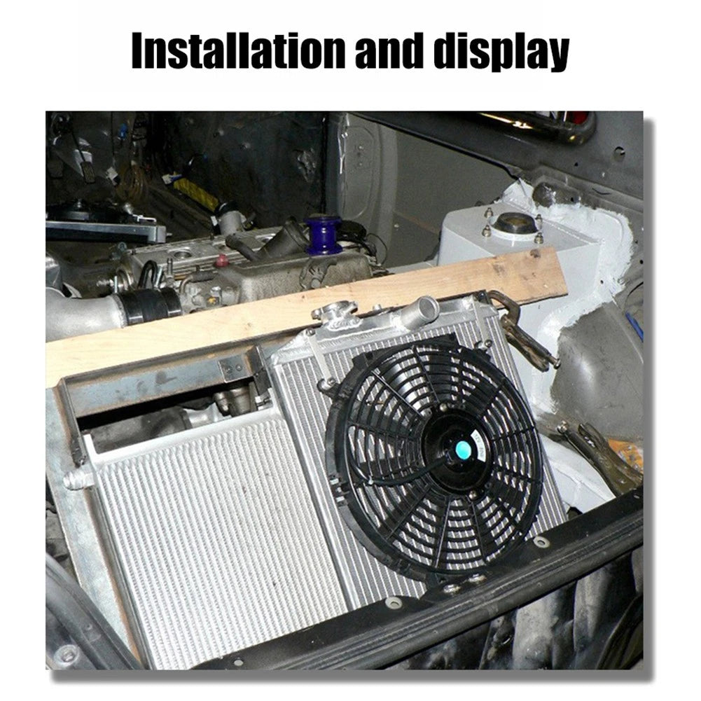 Radiator Cooling Fan for Vehicle with 10-Piece Mounting Kit