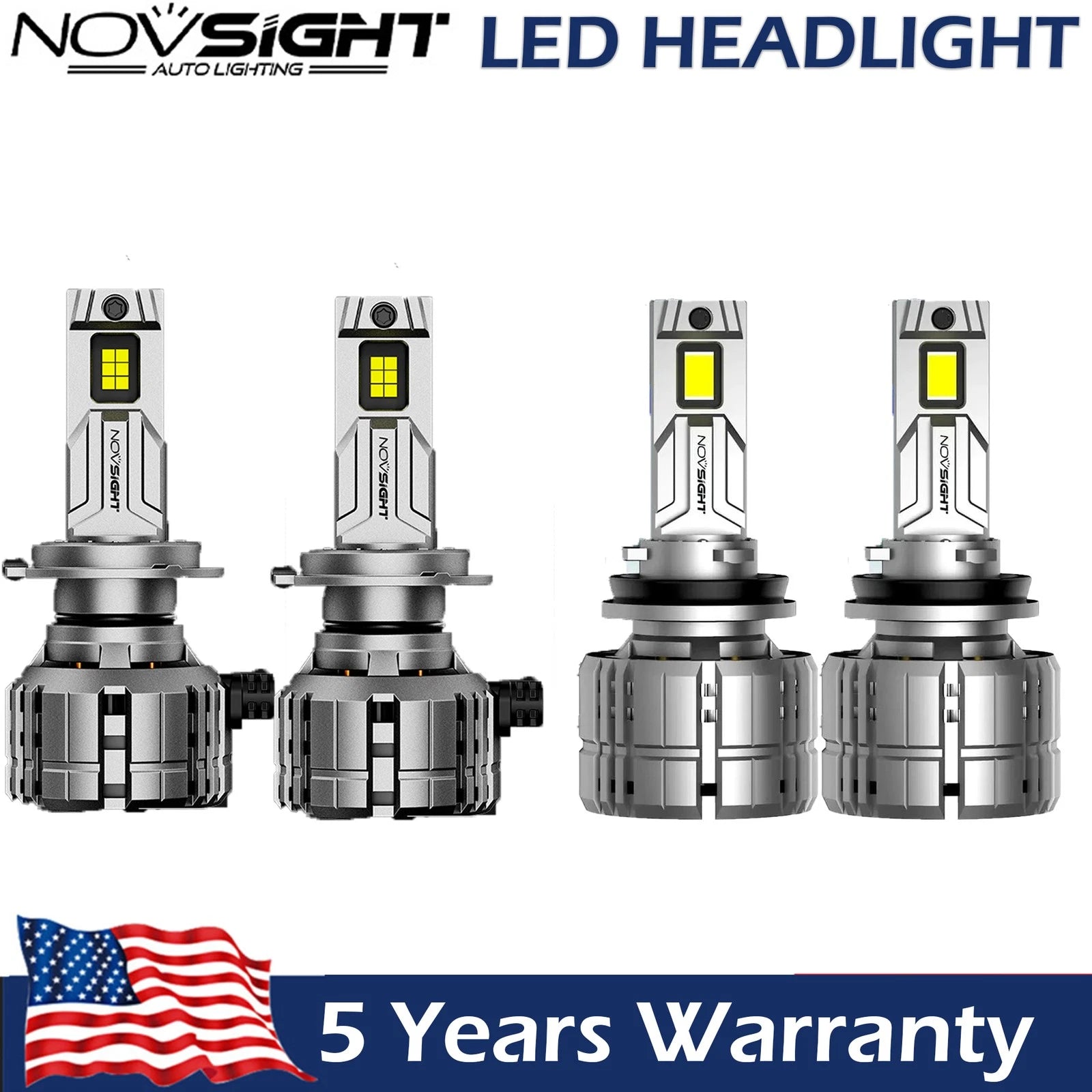 4X H7 H11 200W LED Headlight Bulbs Conversion Kit for Vehicles