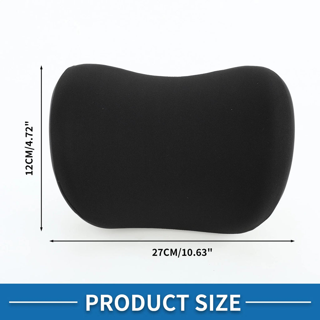 Neck Pillow for Car Seat Headrest (Polyester Memory Foam, Black)