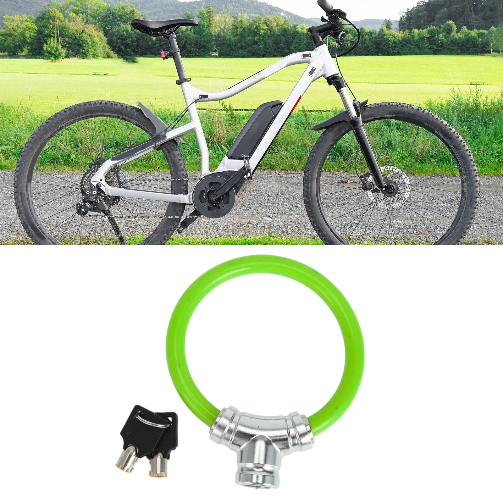 Bicycle Lock Portable Ring Cable Anti-Theft Lock for All Bikes (Universal)