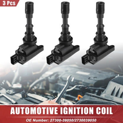 3X Ignition Coil for Kia Sedona (2002–2005) No. 2730039050 Black