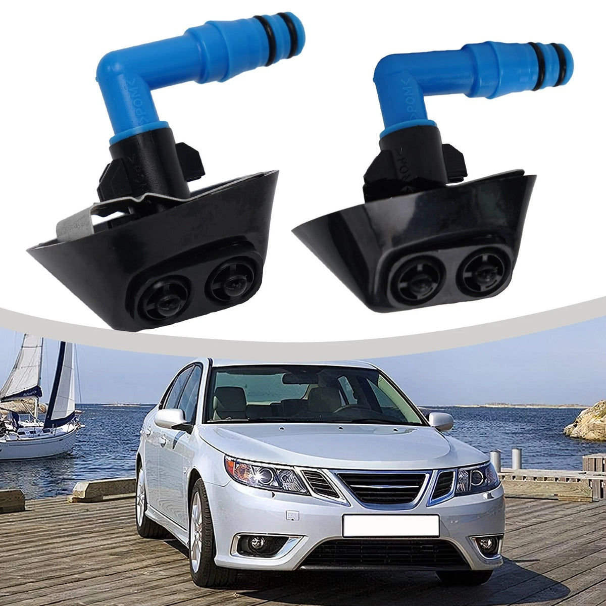 Replacement Headlight Washer Nozzle for Saab 9-3 (2003–2012) 12803972, 12803973
