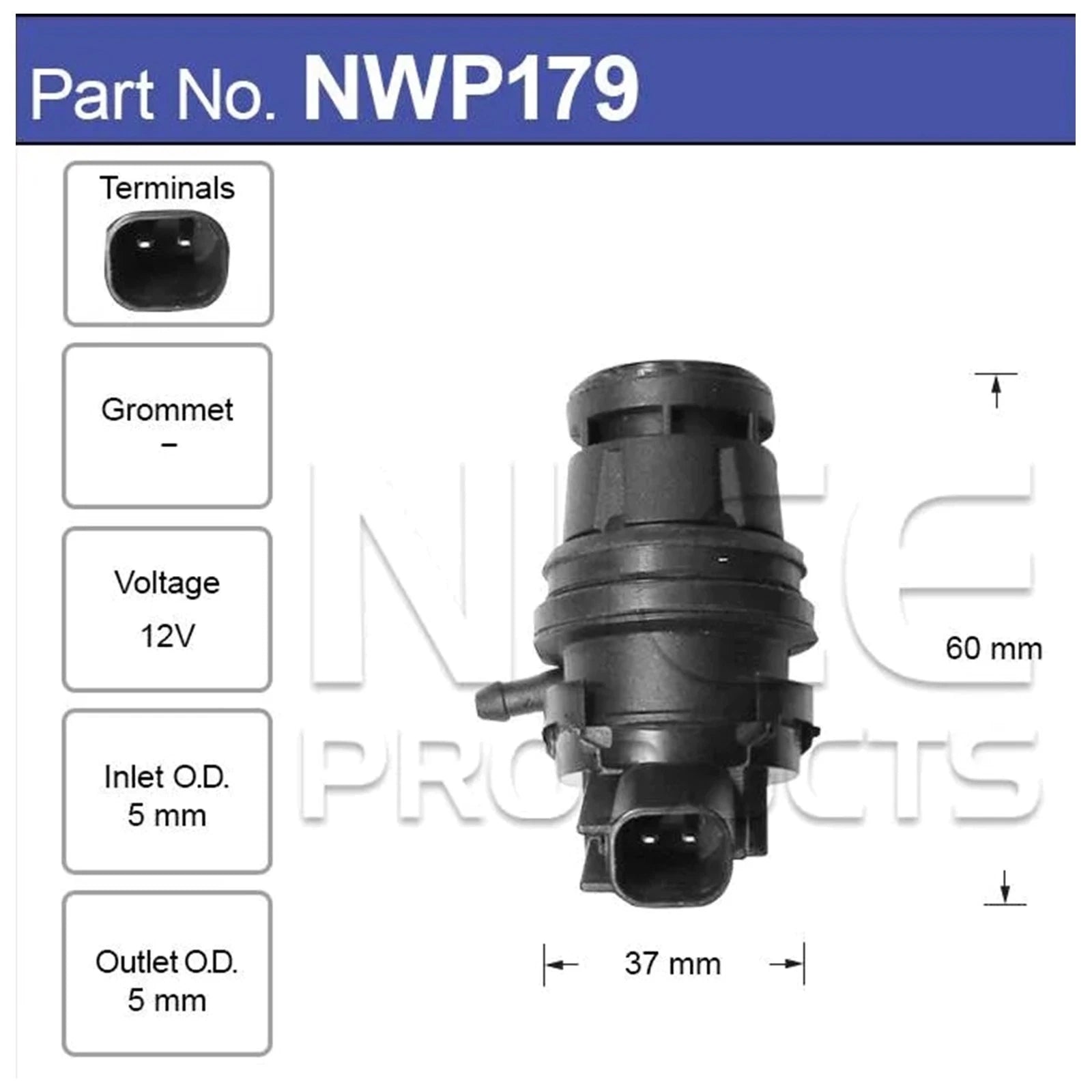 Front Windscreen Washer Pump for Chrysler 300C (2005–2019)