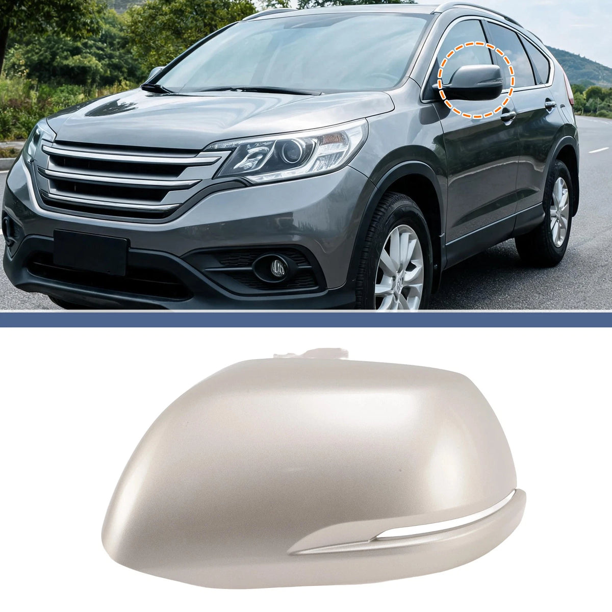 Rearview Mirror Cover Cap Left for Honda CR-V (2012–2016)