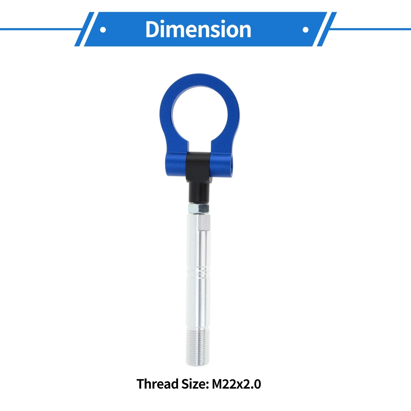 Trailer Ring Eye Towing Hook for Universal Vehicle (Fits Most Models)
