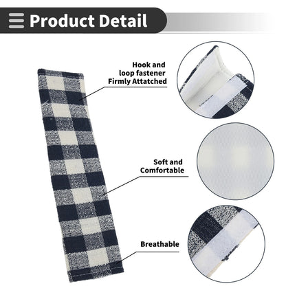 Set of 2 Navy Blue Seat Belt Cover Pads for Universal Fit (24cm)