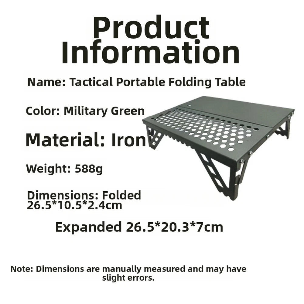 Mini Folding Table for Hiking - One-second Fast Unfolding, Triangular Legs