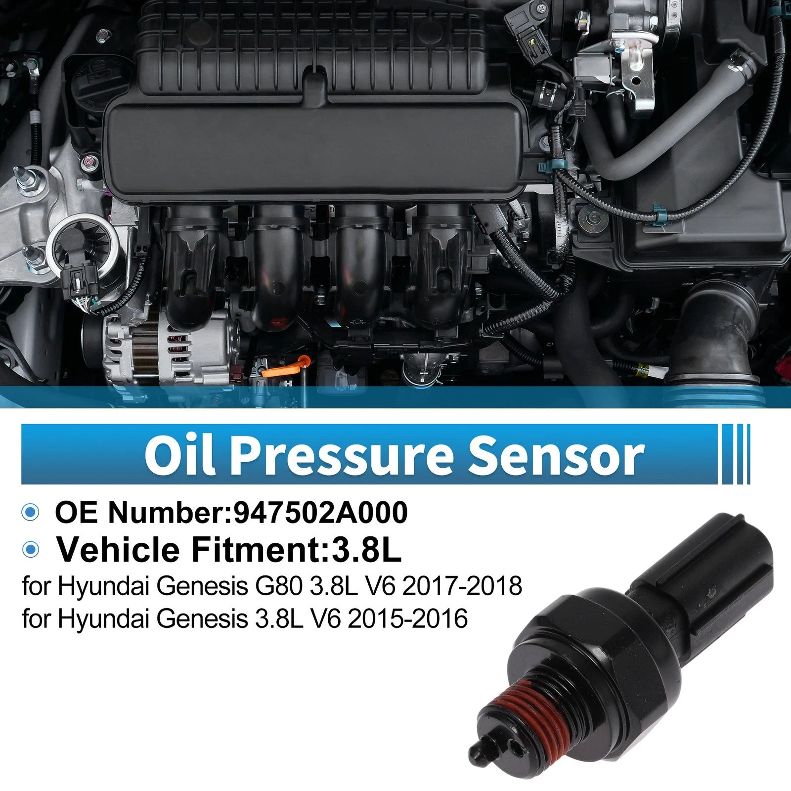 Engine Oil Pressure Sensor for Hyundai Genesis G80 3.8L V6 (2017–2020)