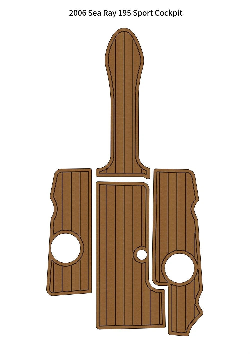 EVA Foam Faux Teak Deck Flooring Mat for Sea Ray 195 Sport (2006)