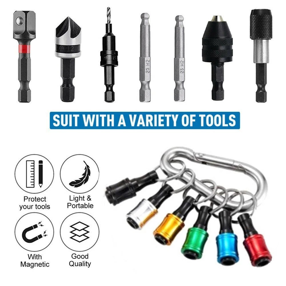 6X Screwdriver Bit Holder 1/4 Hex Shank Adapter for Universal Use