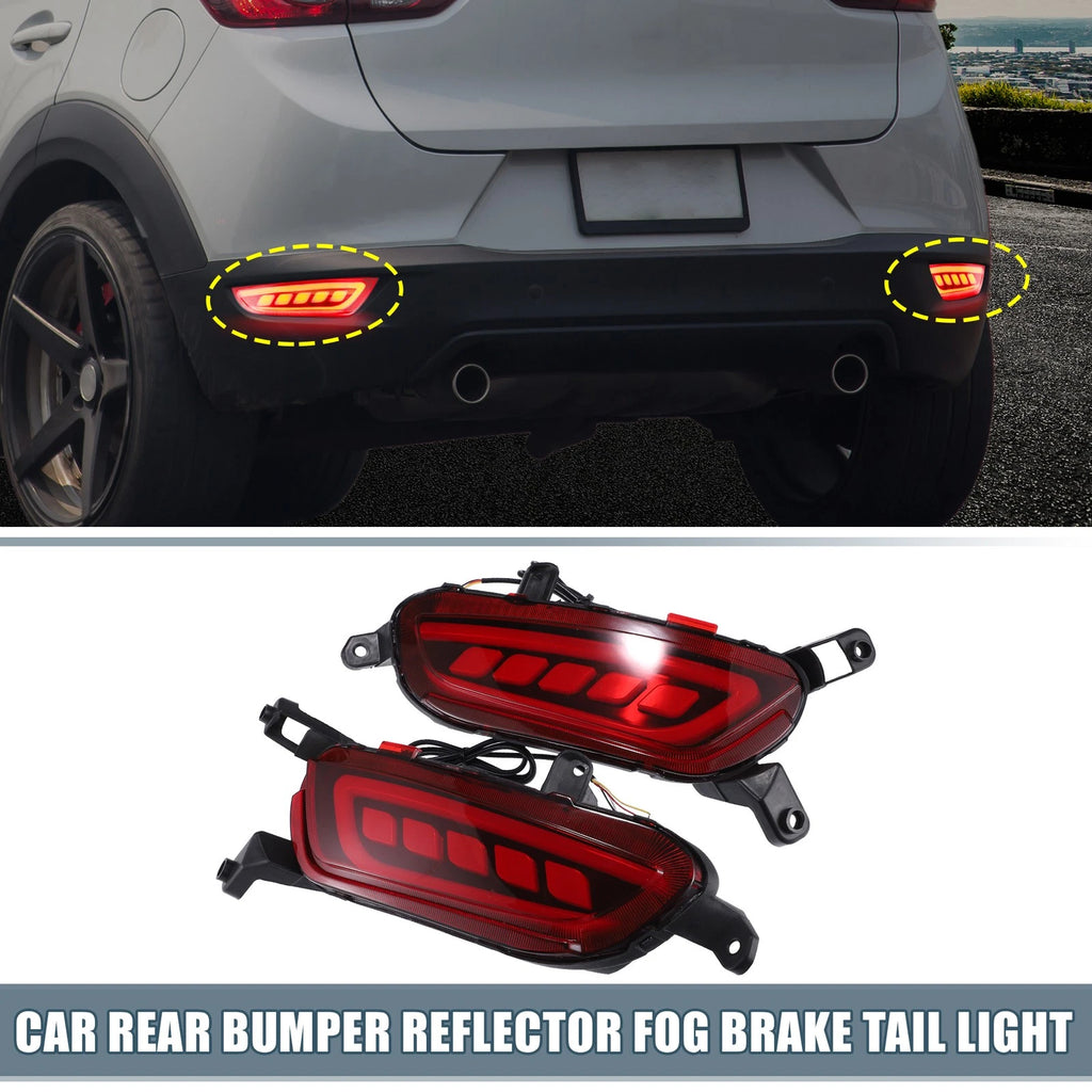 Rear Bumper Reflector LED Flowing Turn Signal for Mazda CX-3 (2016–2017)