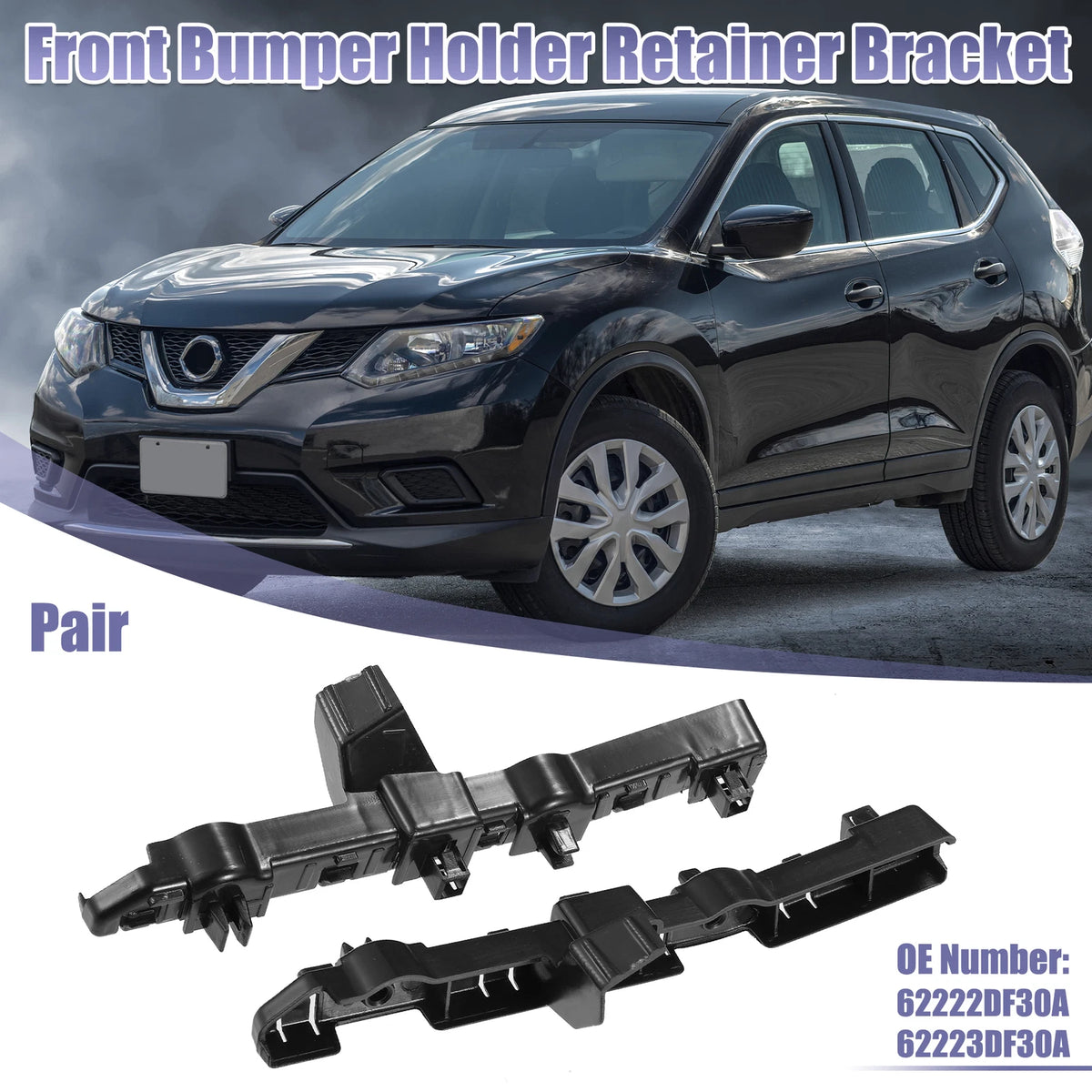 1 Pair Front Bumper Support Bracket for Nissan Rogue Sport (2017–2022)
