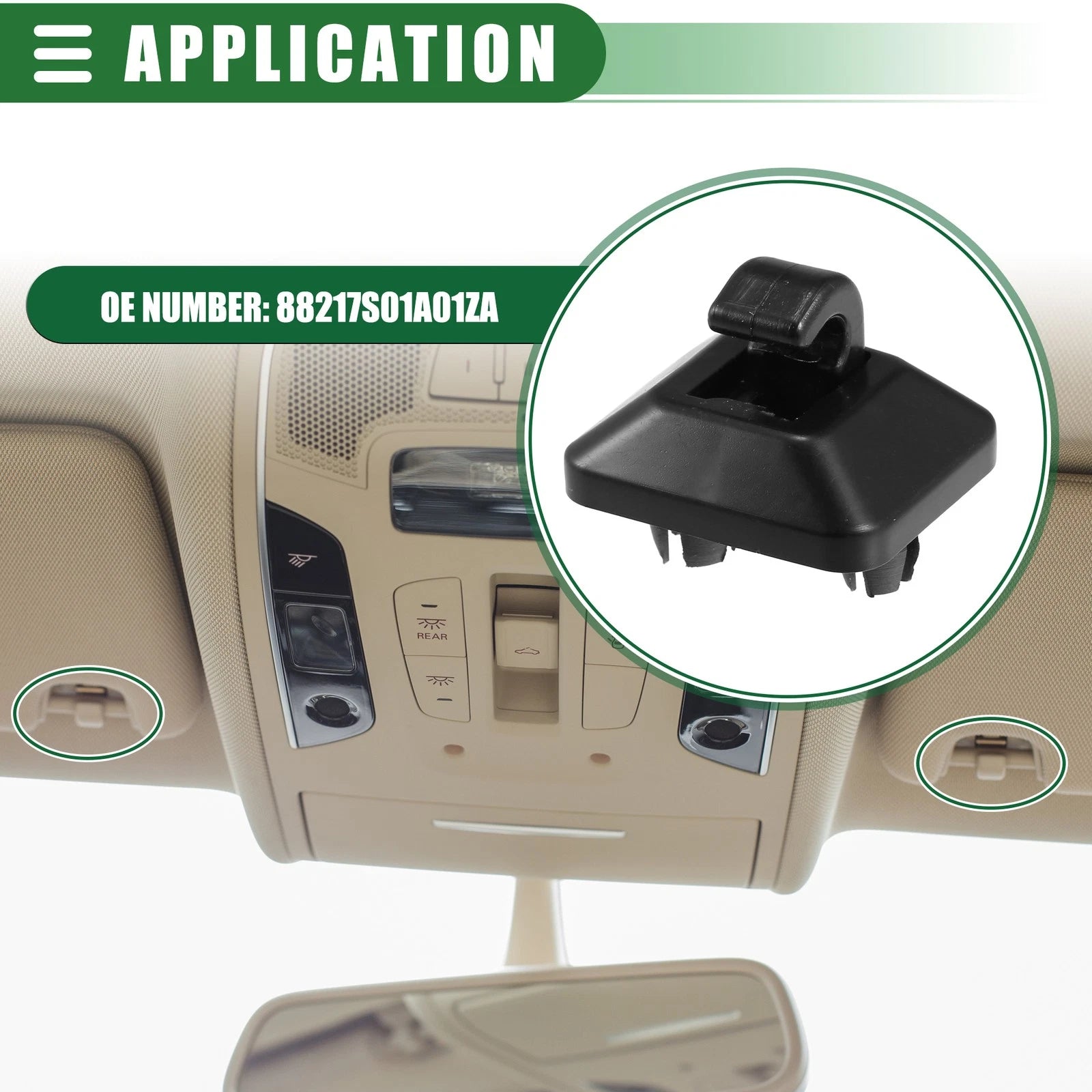 Sun Visor Holder Clip Replacement for Honda Accord 1998–2007 (Black)