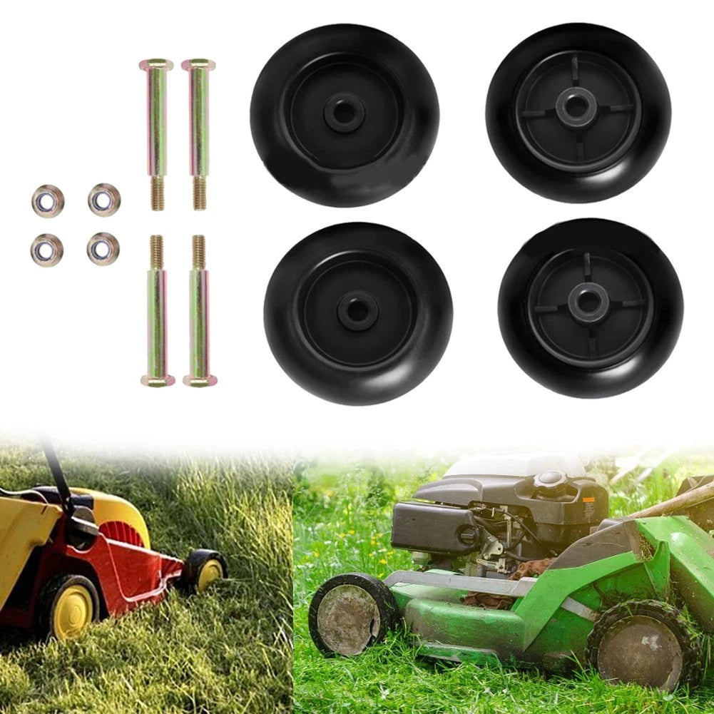 Set of 4 Lawn Mower Deck Wheels for Easy Installation