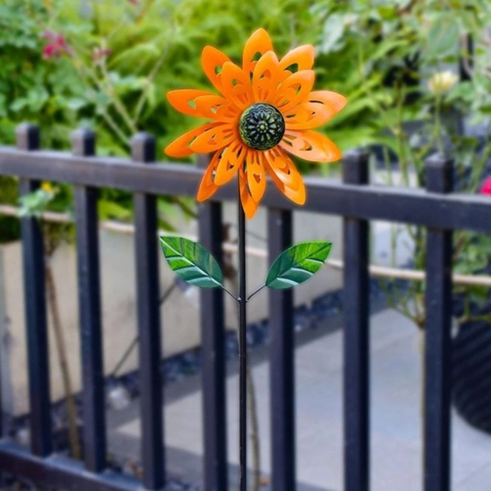 Courtyard Wind Spinner Sunflower Design for Garden Yard Patio Decoration
