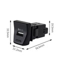 USB Adapter QC 3.0 Fast Charger Hub for Toyota RAV4 (2020–2022) LED