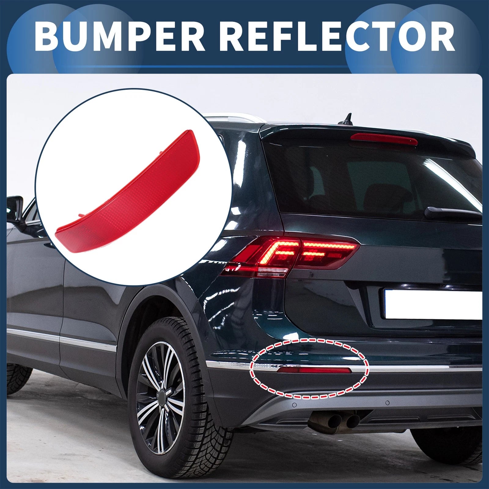 Bumper Reflector Replacement for Lexus ES300h (2013–2018) Rear Left Plastic