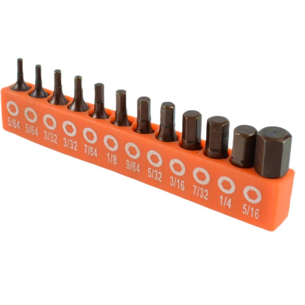 Set of 1224 Hexagonal Screwdriver Bits - Magnetic 25mm Length