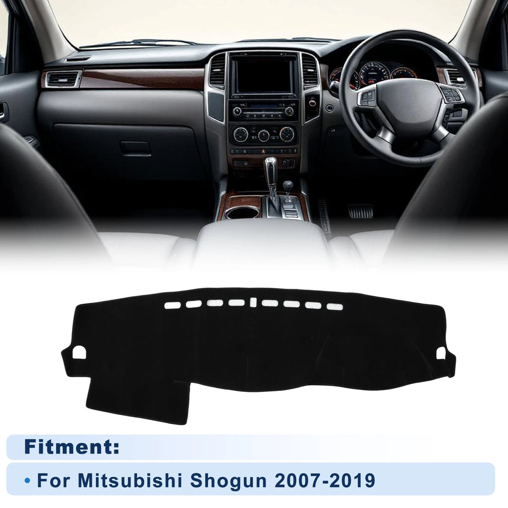 Dash Cover Without HUD for Mitsubishi Shogun (2007–2019) Polyester Black