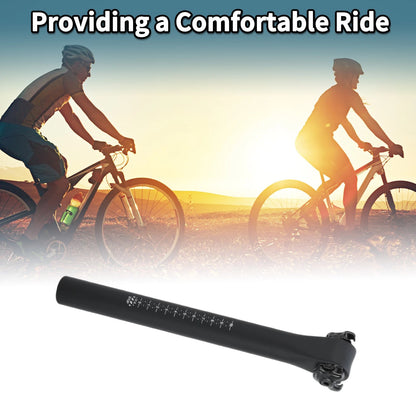 Bike Seat Post 31.6x300mm Lightweight for Carbon Fiber Saddle Matte Black