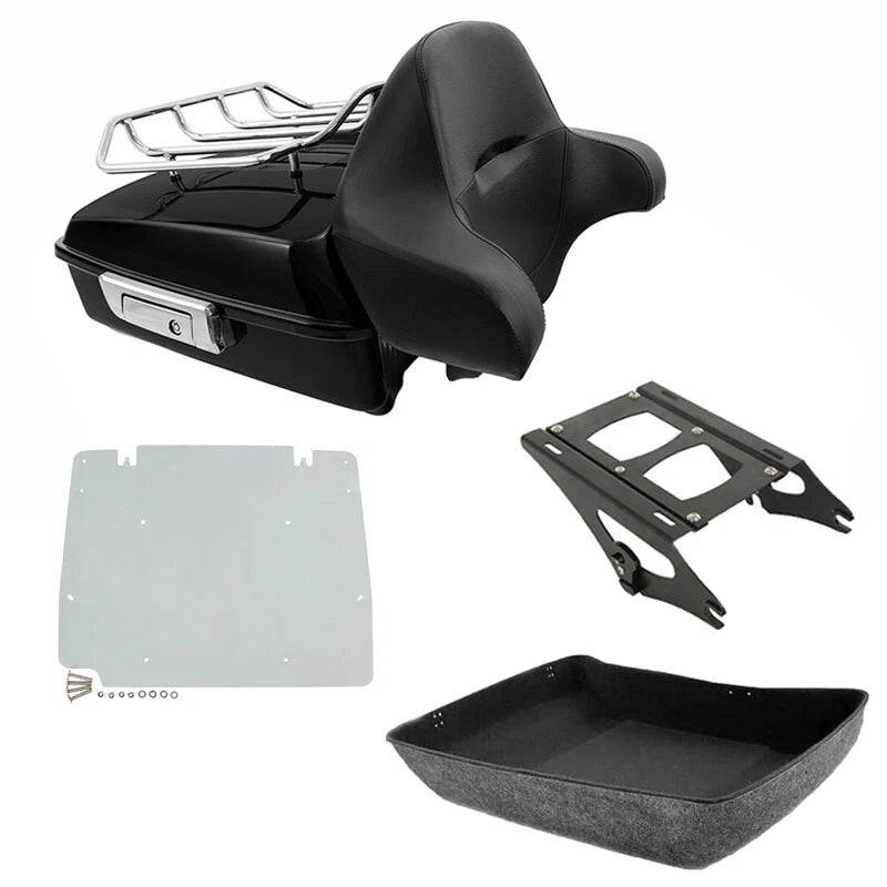 Chopped Trunk Backrest Rack Plate for Harley Touring Road Glide FLTRX (2014–2026)