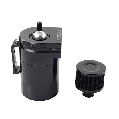 Baffled Engine Oil Catch Can Tank Kit for Universal Vehicles (300ml)