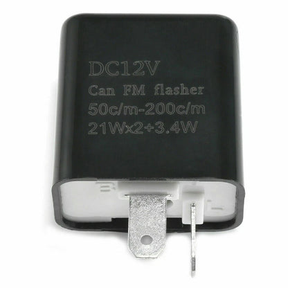 2PC Adjustable LED Flasher Relay Turn Signal Light for Motorcycle (12V)