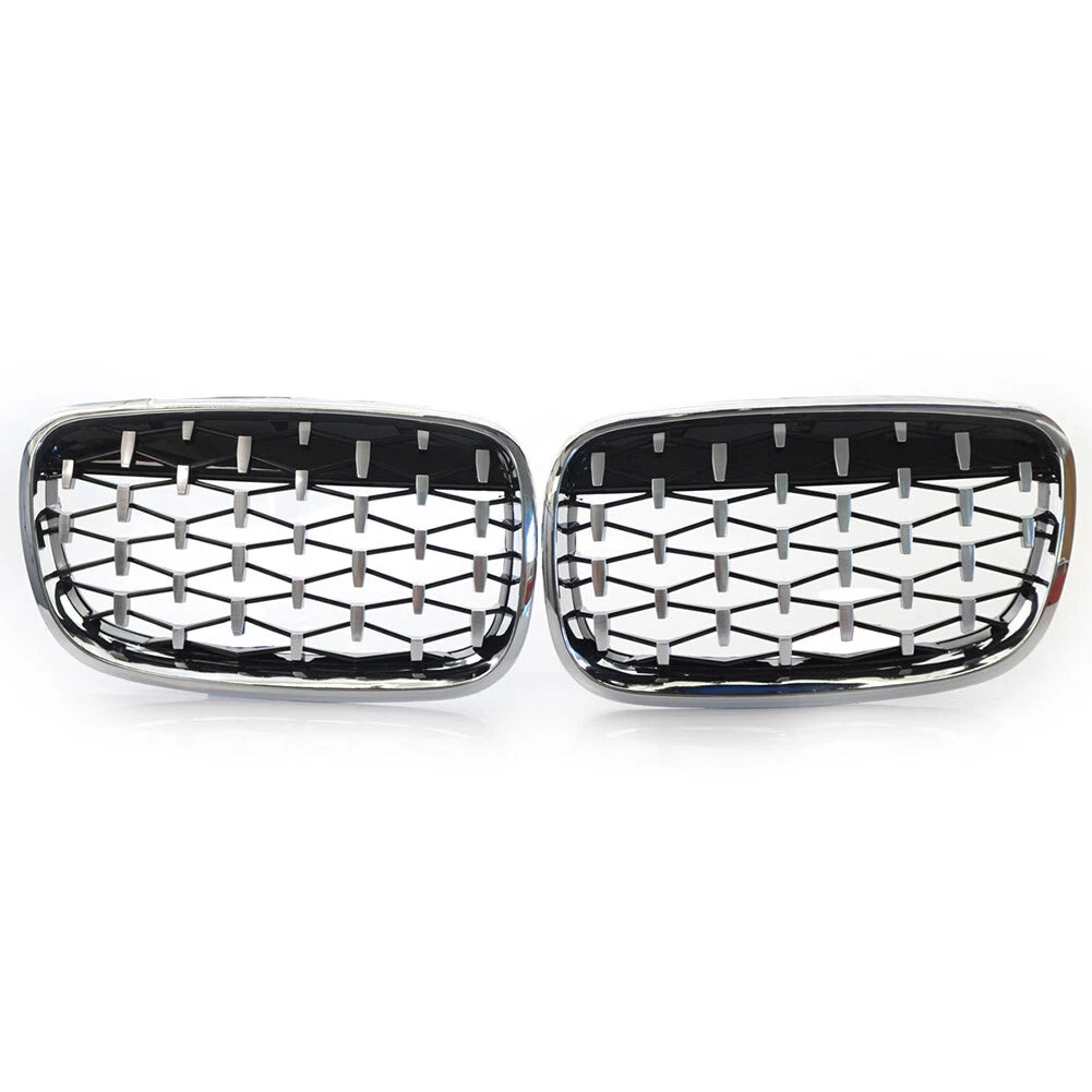 Diamond Style Chrome Front Kidney Grille for BMW X5 E70 X6 E71 (2007–2013)