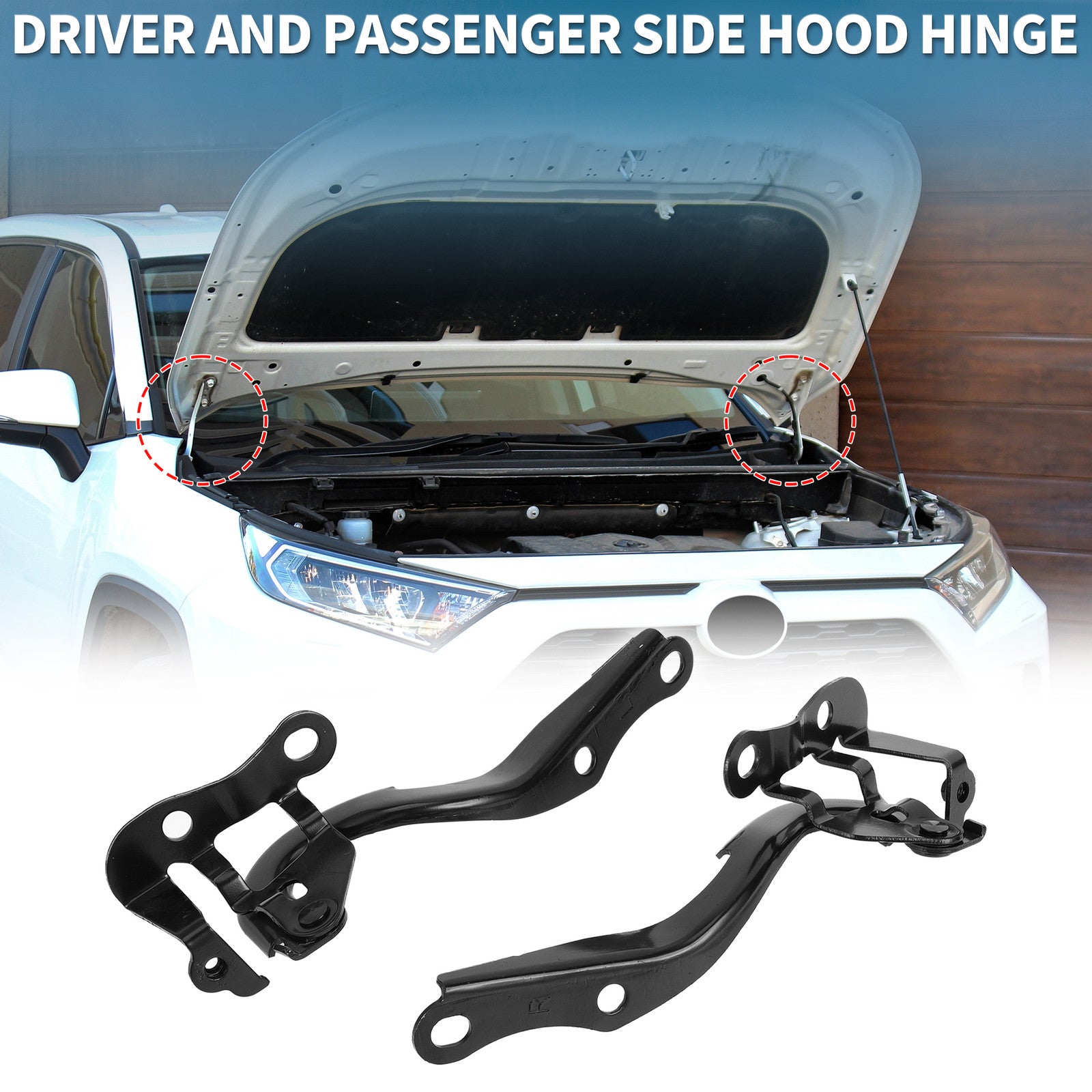 Hood Hinges Front Left Right for Toyota Yaris (2007–2011) Bonnet Bracket
